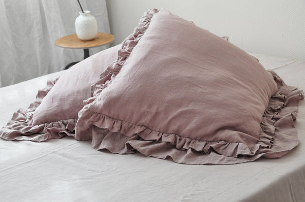 70 colors pillowcase with double ruffles - True Things