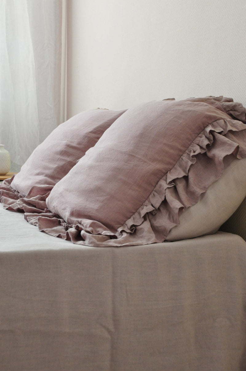 70 colors pillowcase with double ruffles - True Things