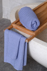 Serviette gaufrée à la lavande