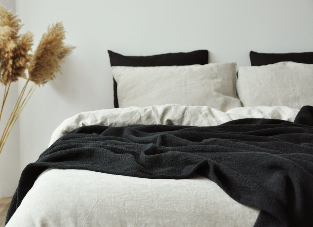 Black waffle coverlet - True Things