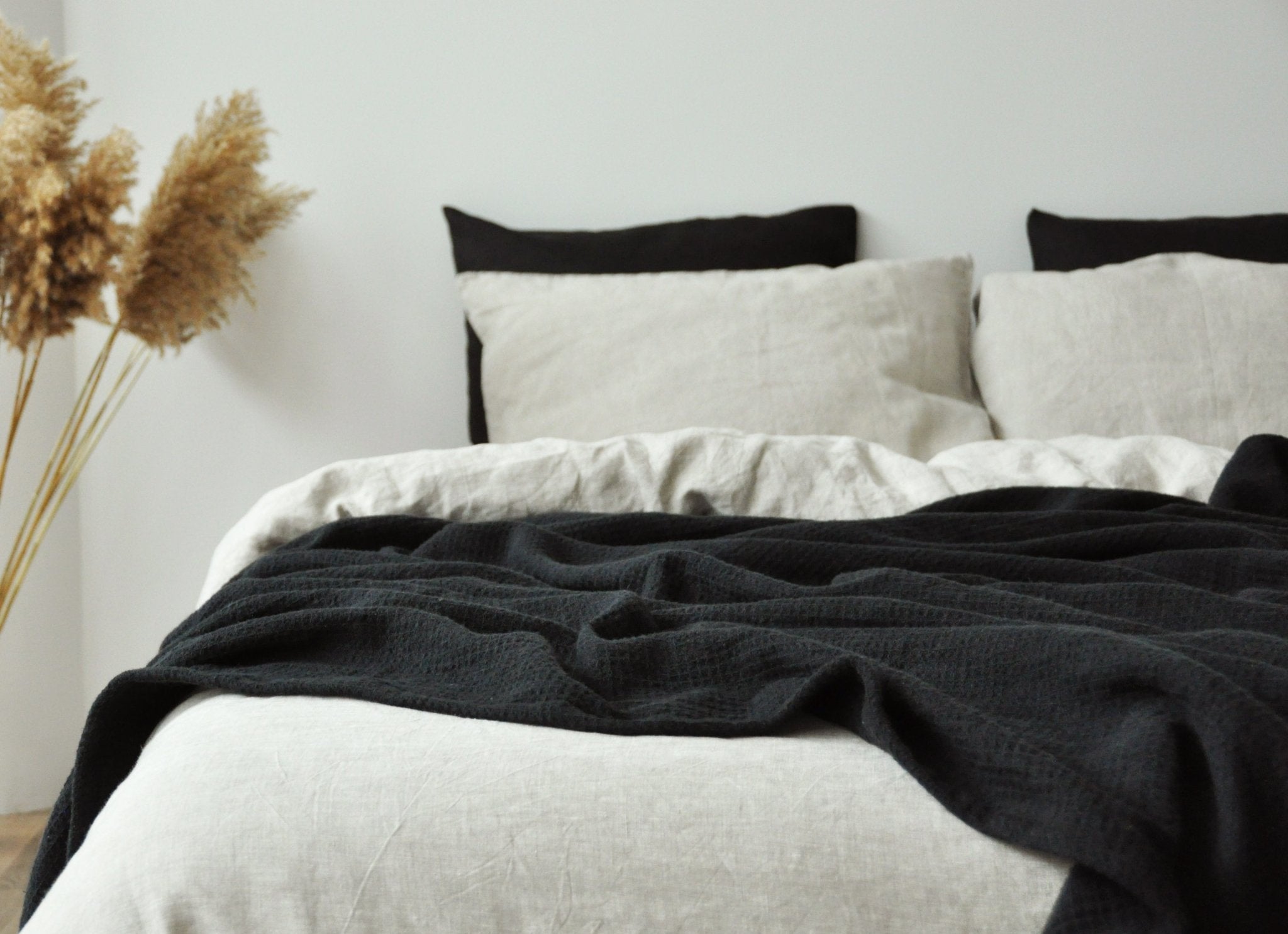 Black waffle coverlet - True Things