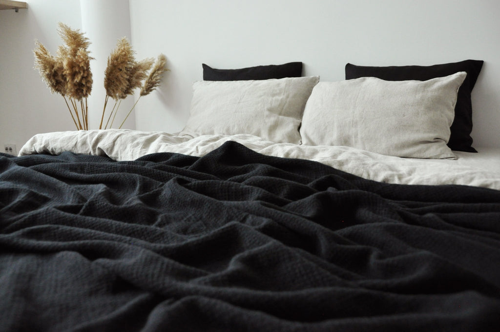 Black waffle coverlet - True Things