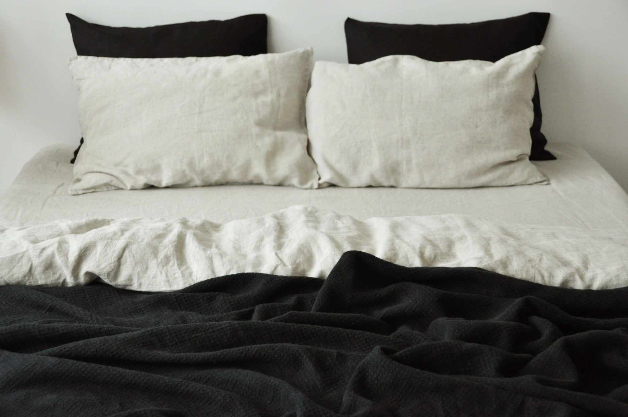 Black waffle coverlet - True Things