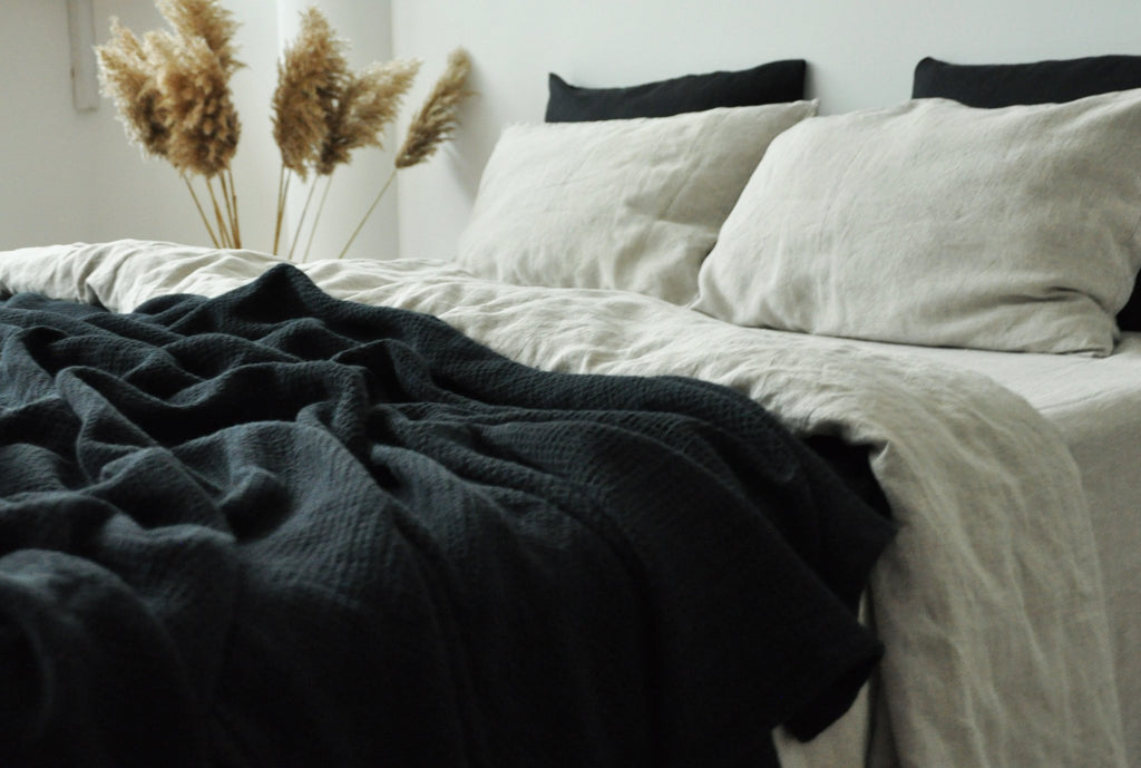 Black waffle coverlet - True Things
