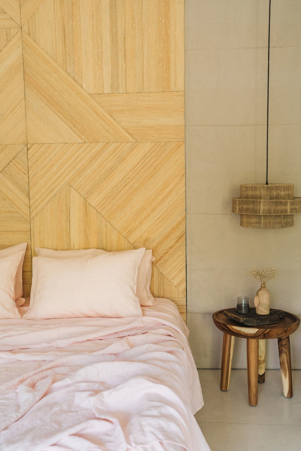Blush pink fitted sheet - True Things