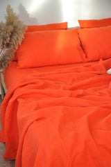 Bright orange flat sheet - True Things