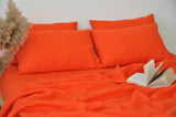 Bright orange flat sheet - True Things