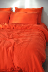 Bright orange pillowcase - True Things