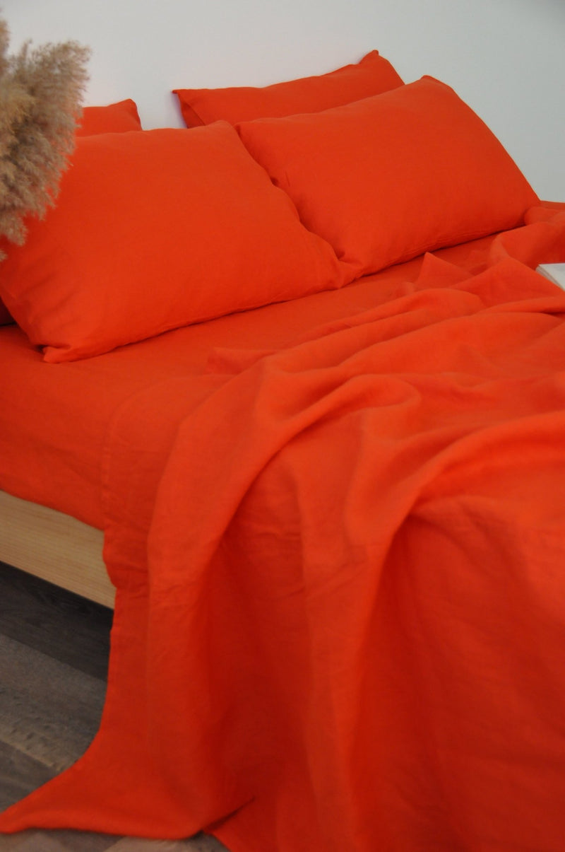Bright orange sheet set - True Things