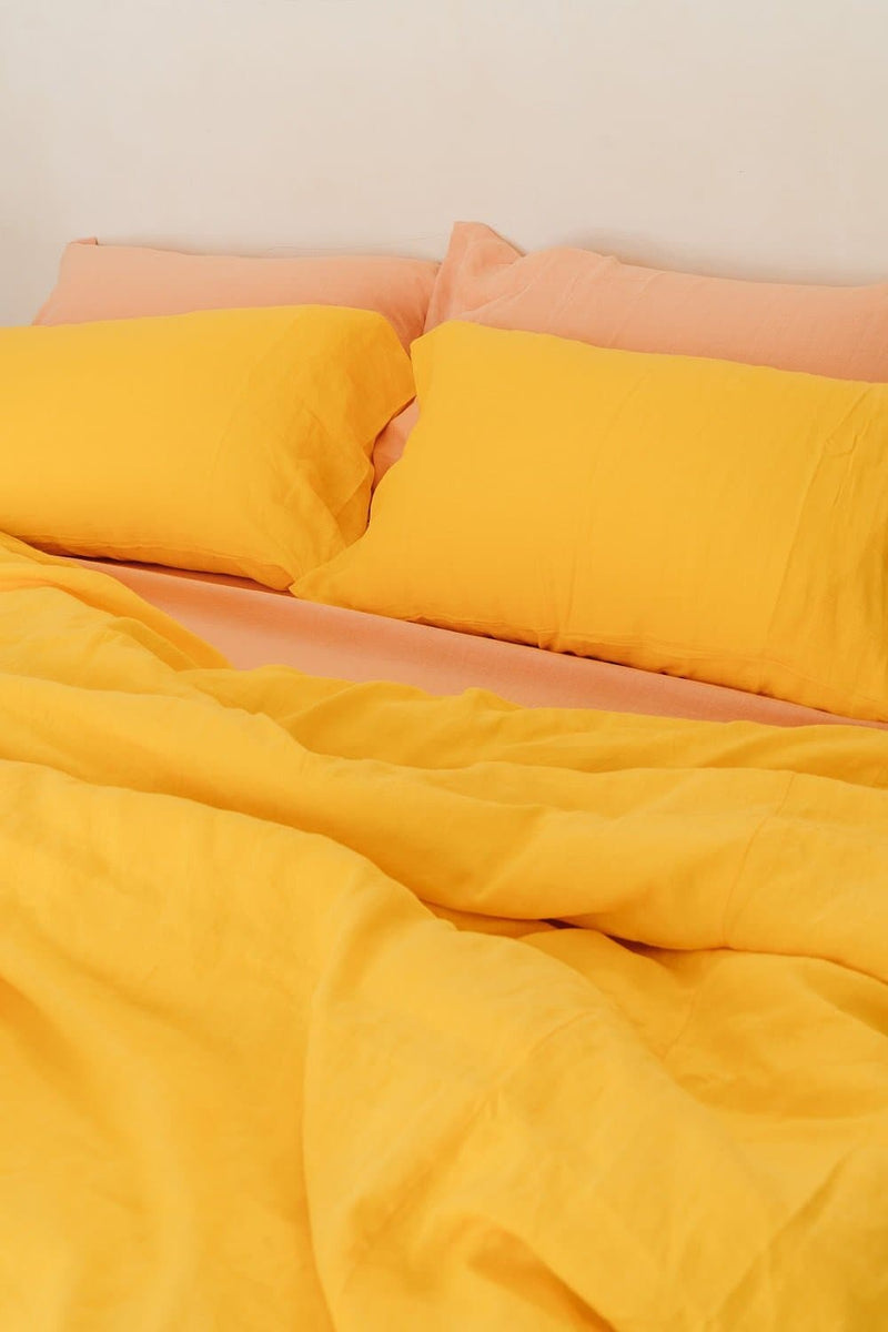 Bright yellow duvet cover - True Things