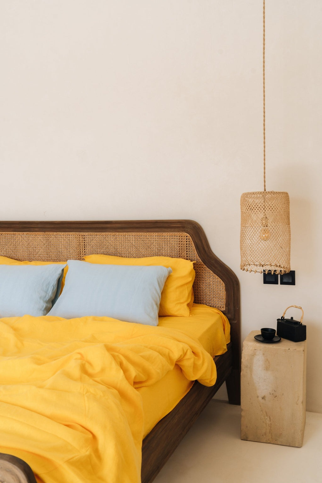 Bright yellow pillowcase - True Things