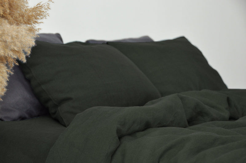Charcoal green duvet cover - True Things