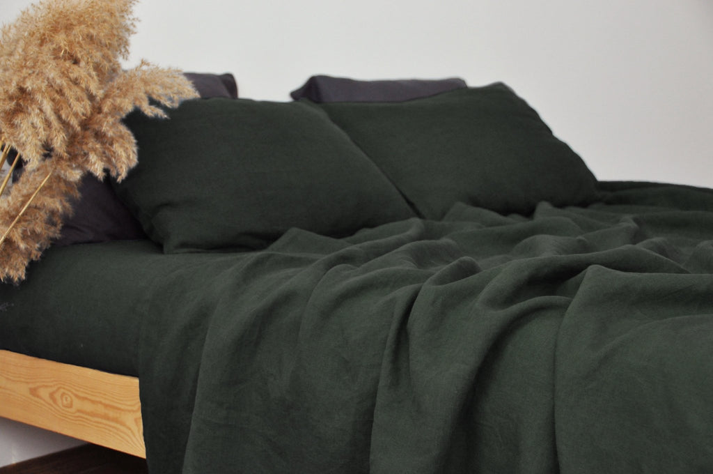 Charcoal green sheet set - True Things