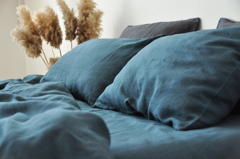 Charcoal teal duvet cover - True Things
