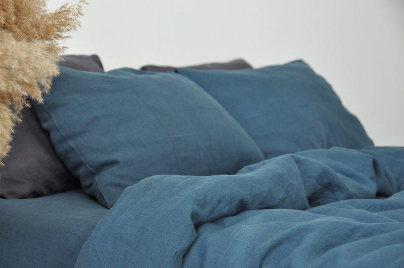 Charcoal teal duvet cover - True Things