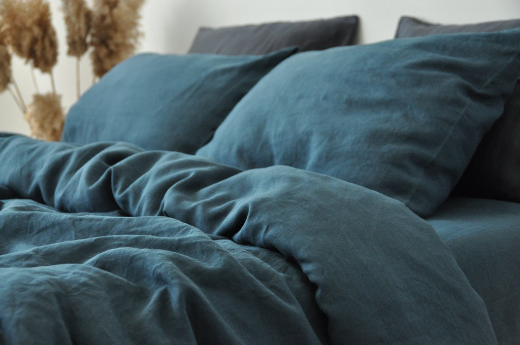 Charcoal teal duvet cover - True Things