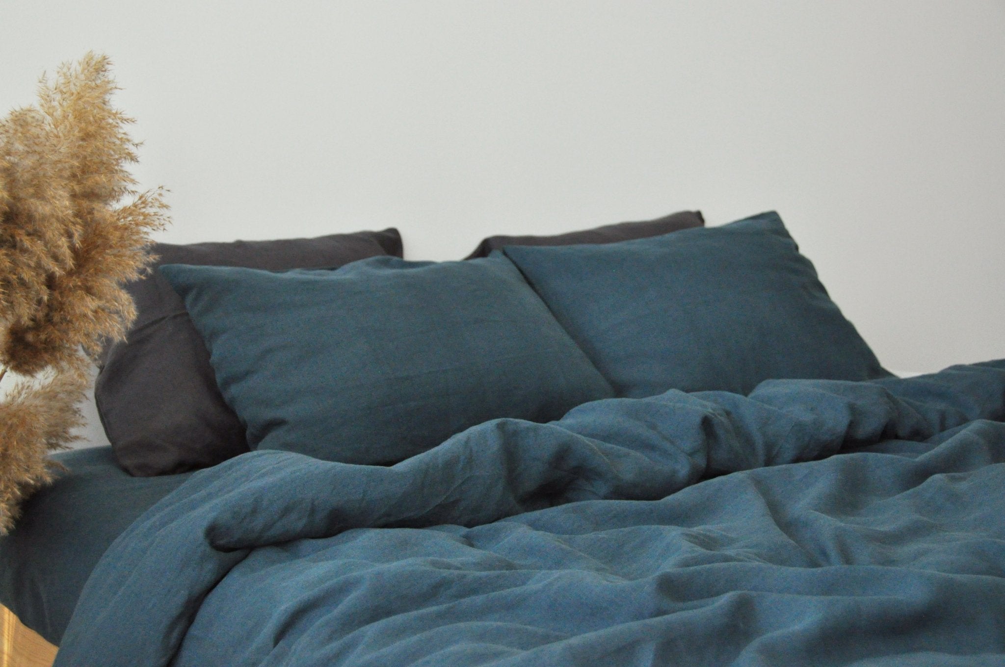 Charcoal teal duvet cover - True Things
