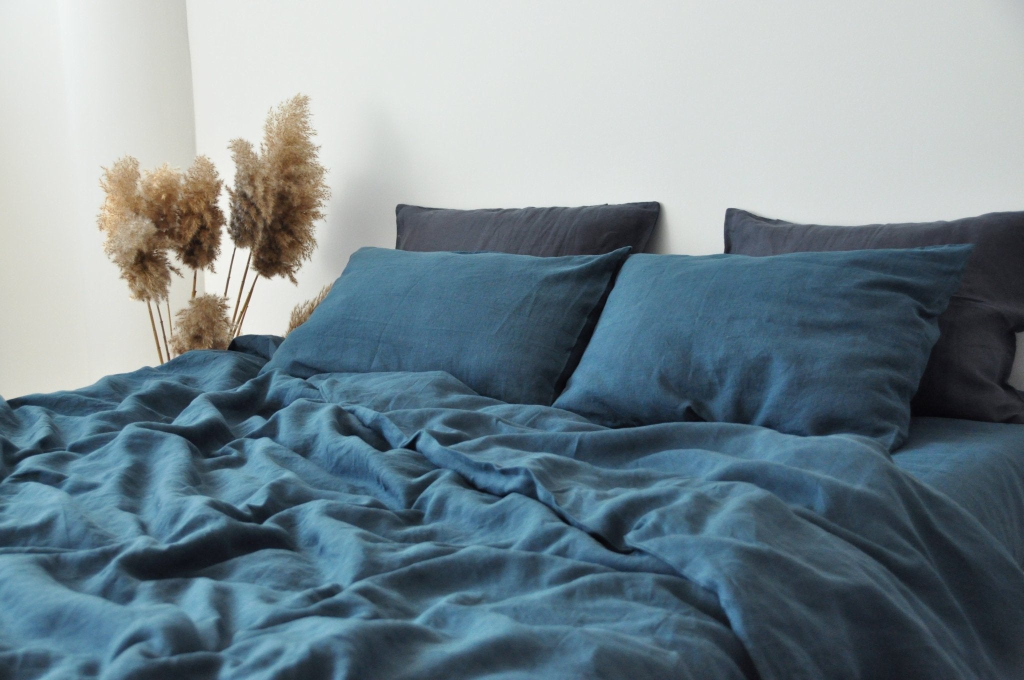 Charcoal teal duvet cover - True Things