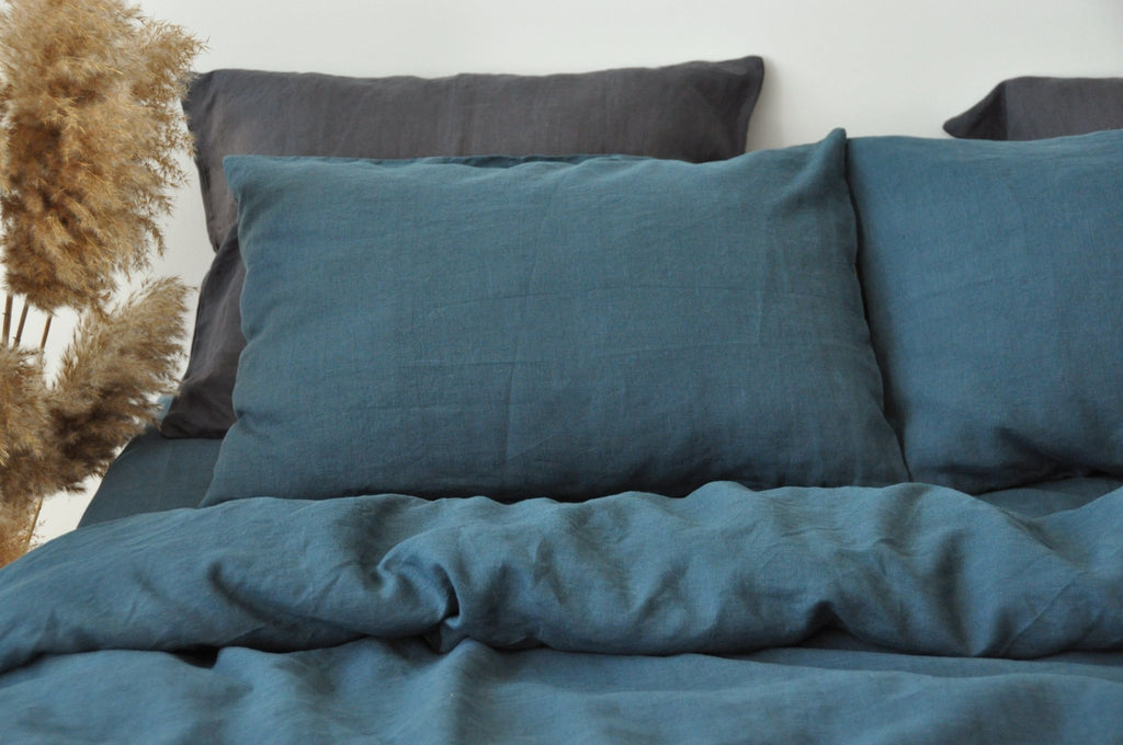 Charcoal teal duvet cover - True Things
