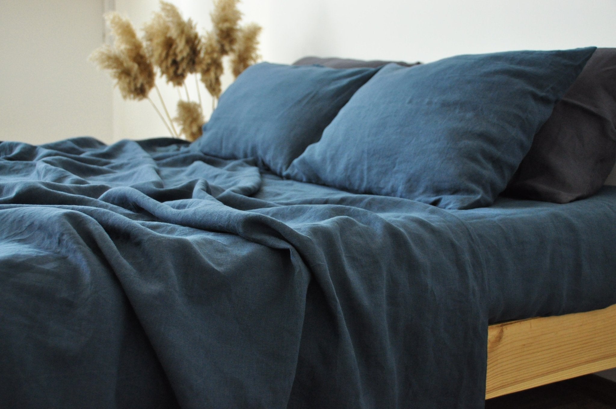 Charcoal teal sheet set - True Things