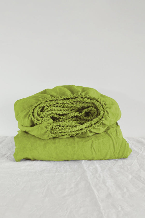 Chartreuse green fitted sheet - True Things