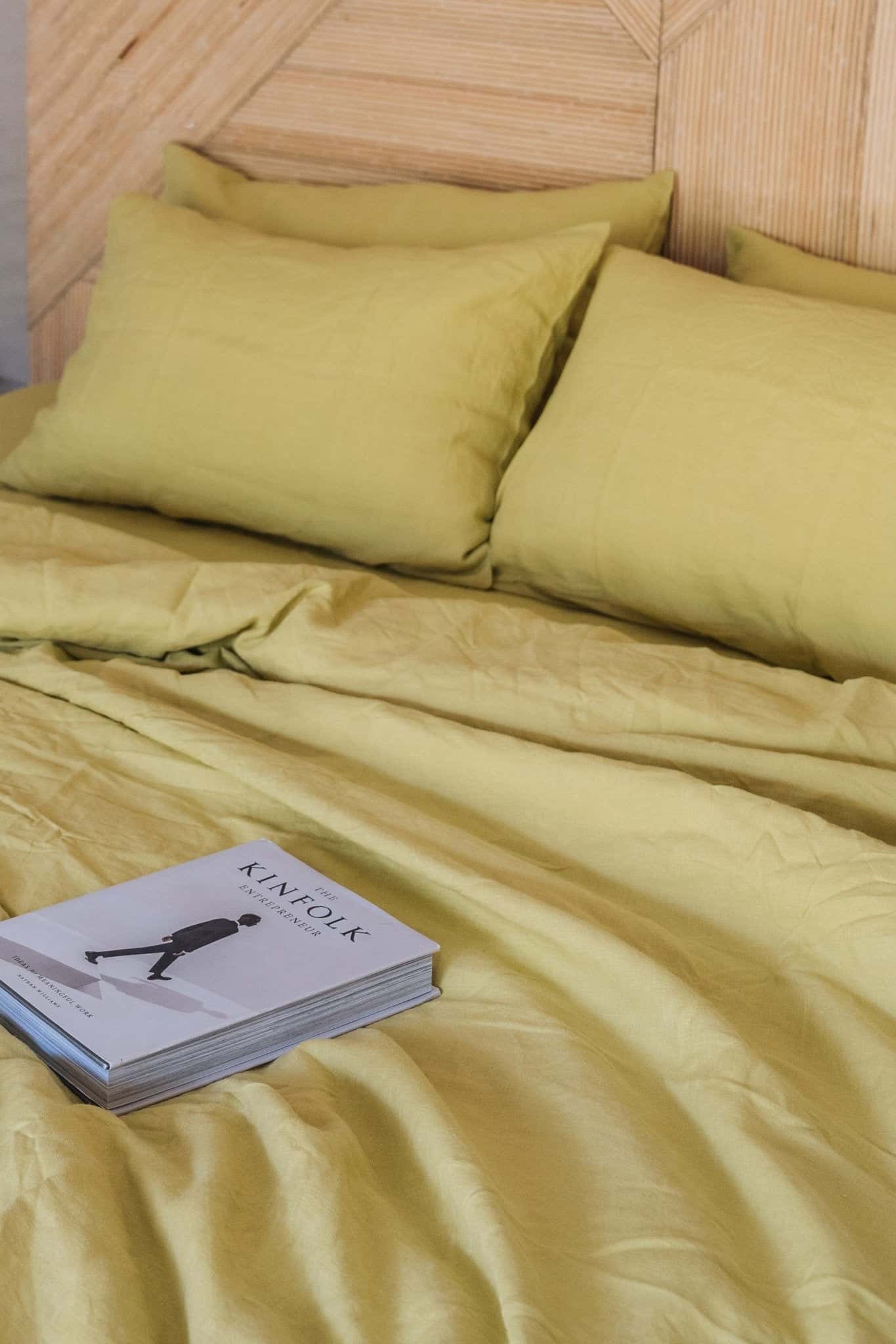 Chartreuse yellow duvet cover - True Things