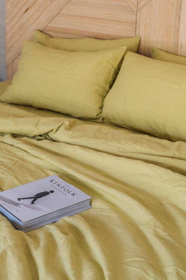Chartreuse yellow duvet cover - True Things
