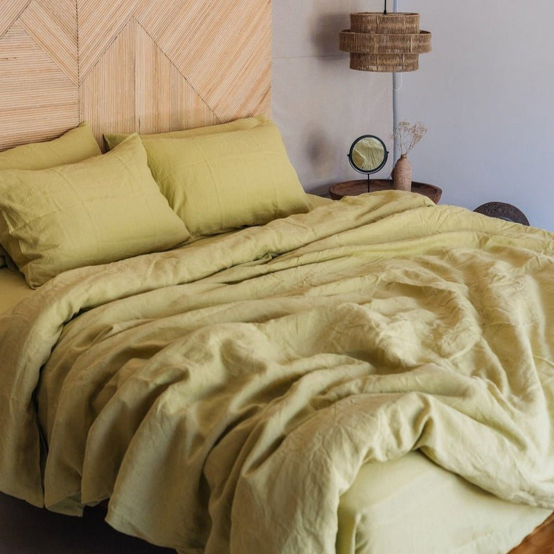 Chartreuse yellow duvet cover - True Things