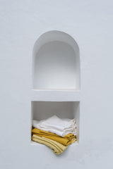 Chartreuse yellow waffle towel - True Things