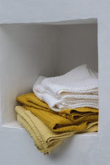 Chartreuse yellow waffle towel - True Things