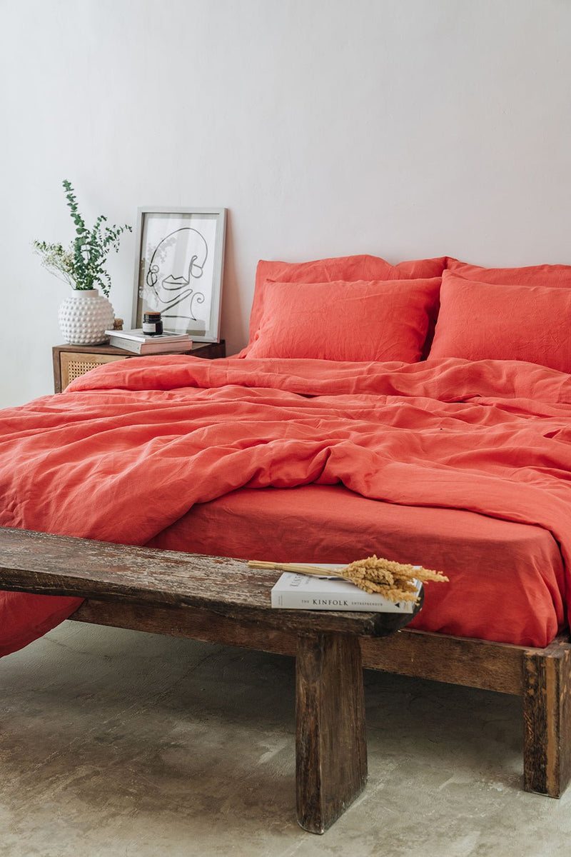 Coral duvet cover - True Things