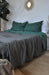 Dark gray waffle coverlet