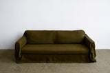 Dark olive sofa slipcover