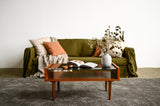 Dark olive sofa slipcover