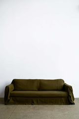 Dark olive sofa slipcover