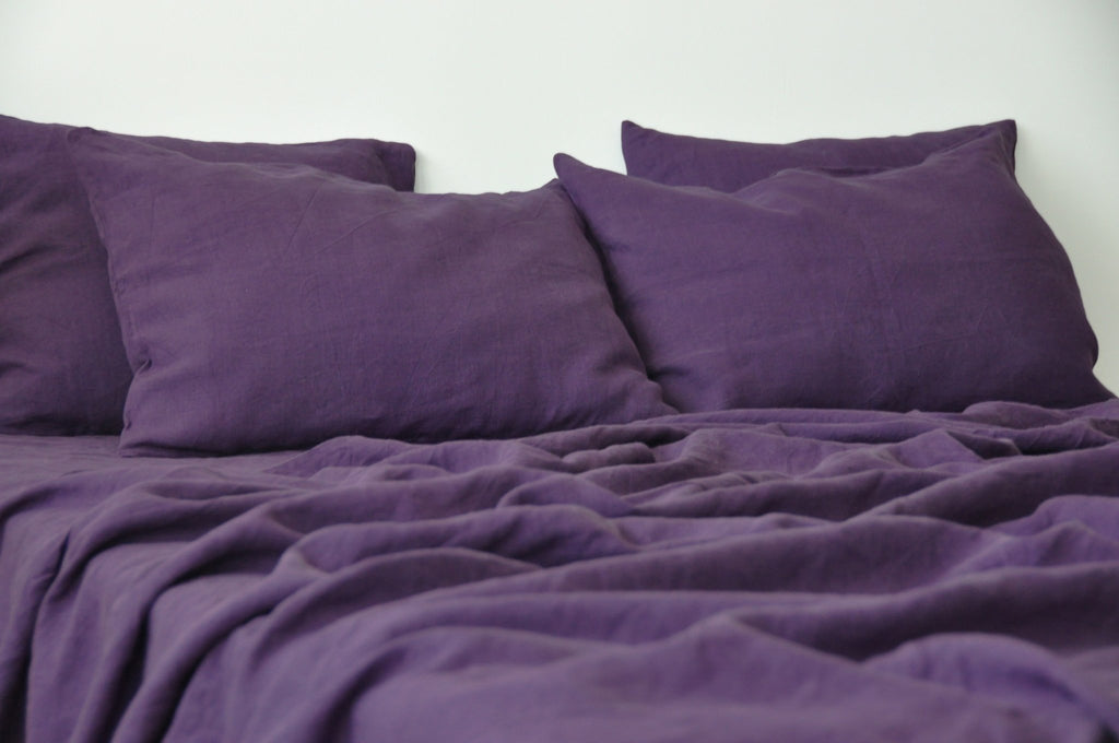 Drap-housse violet foncé
