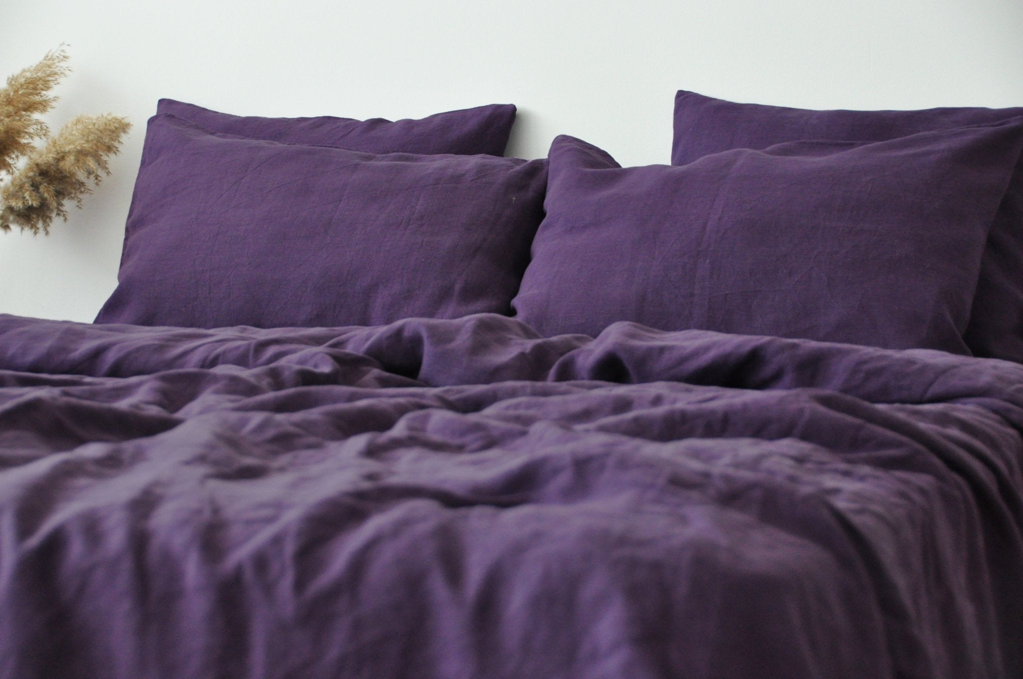 Taie d'oreiller violet foncé
