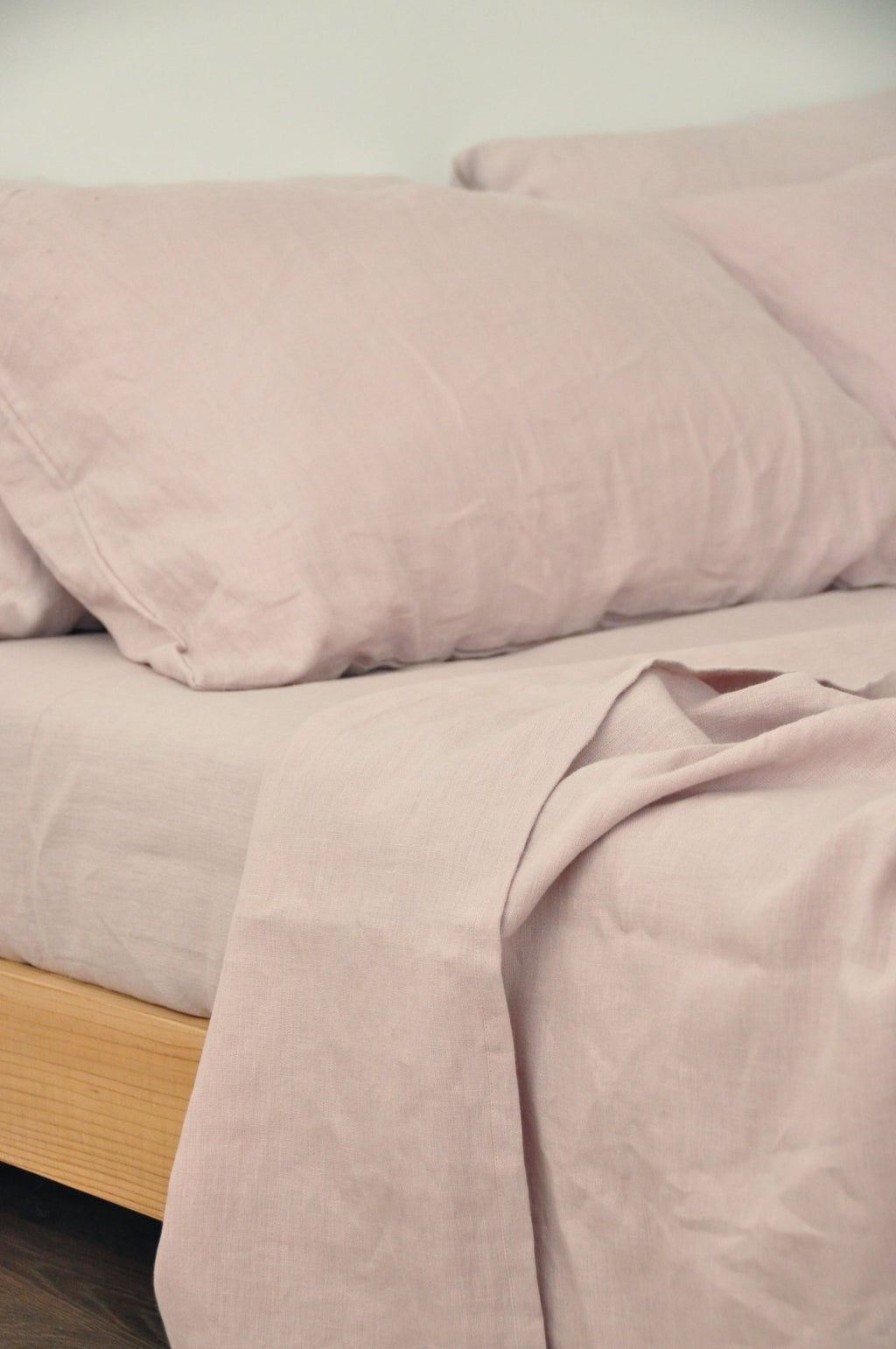 Ensemble de draps rose poudré