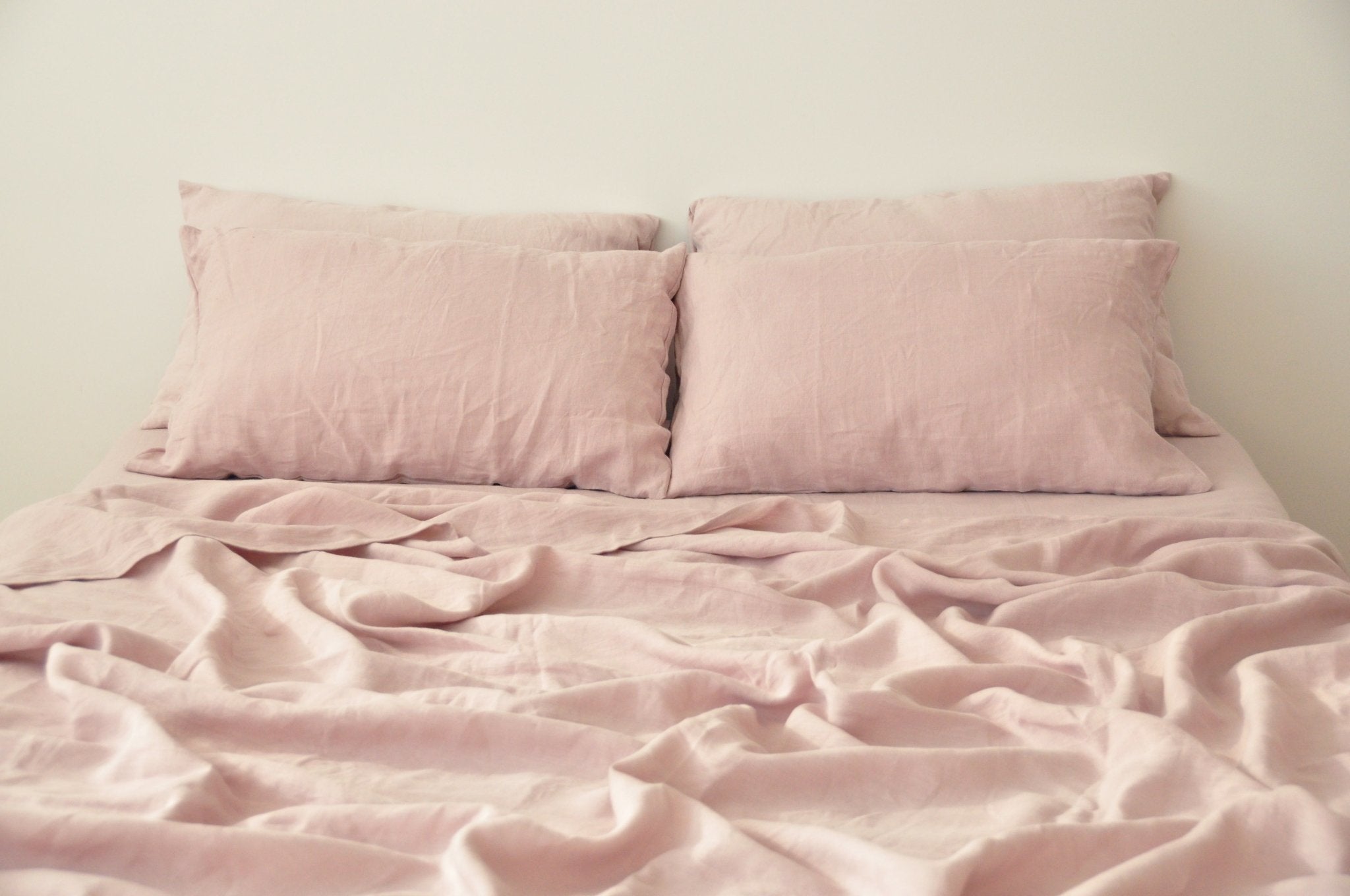 Ensemble de draps rose poudré