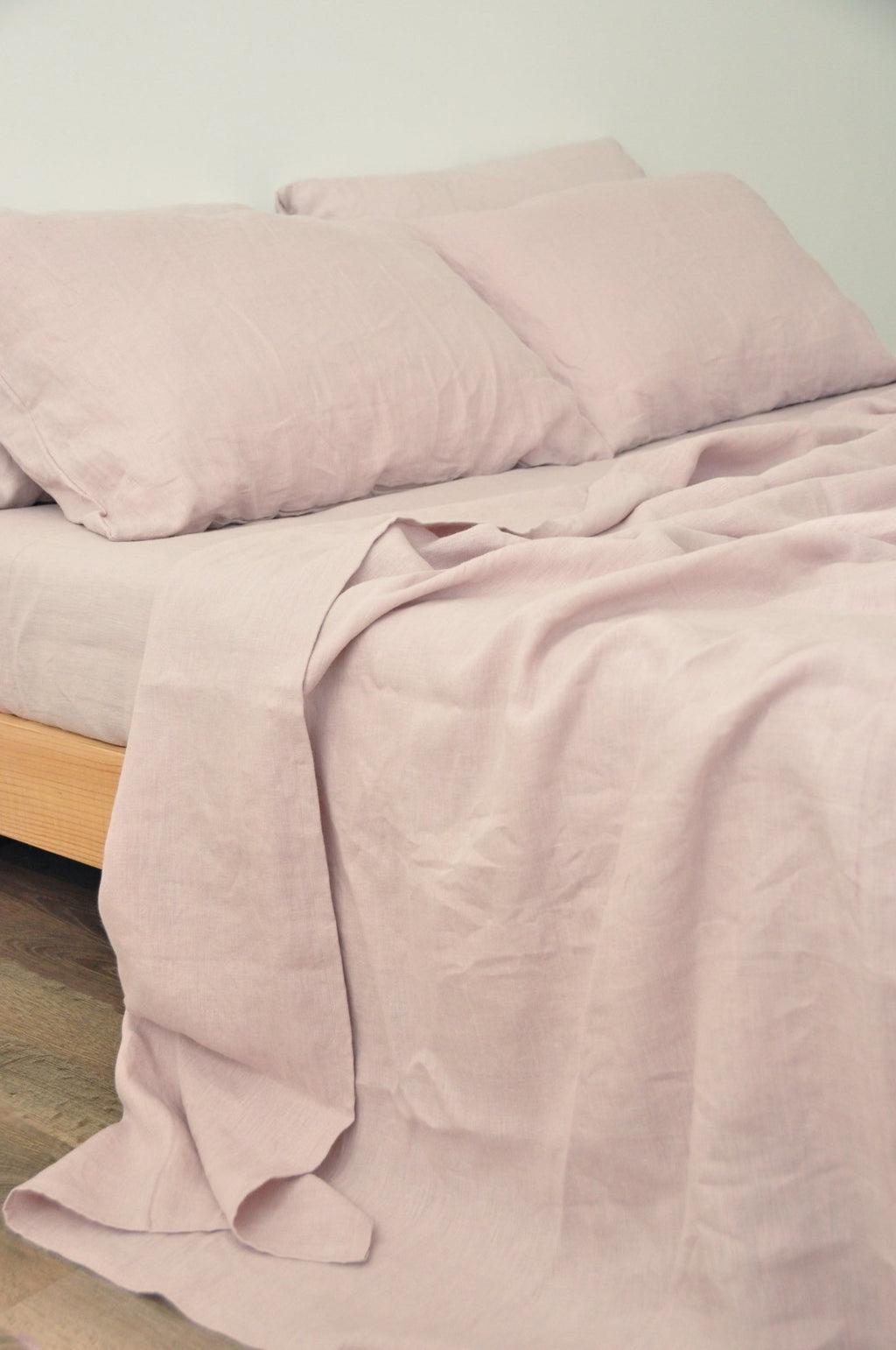 Ensemble de draps rose poudré
