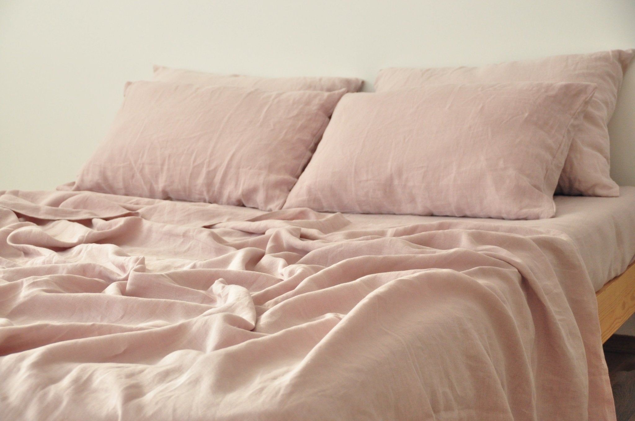Ensemble de draps rose poudré