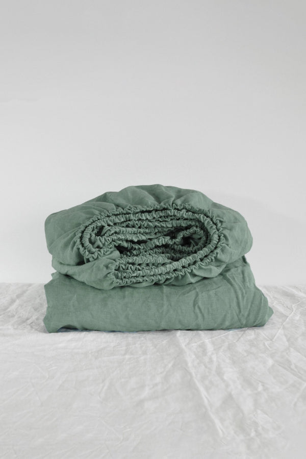 Gray sage fitted sheet