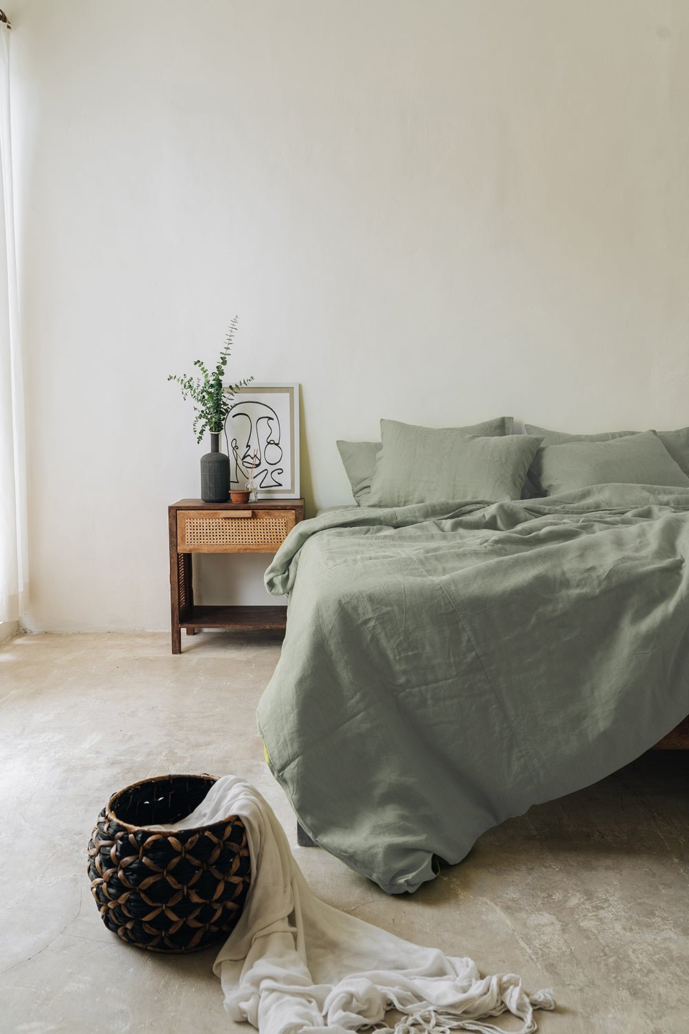 Drap-housse gris sauge