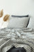 White and gray stripe flat sheet