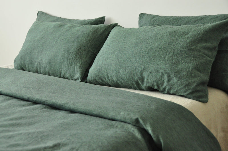 Green melange pillowcase