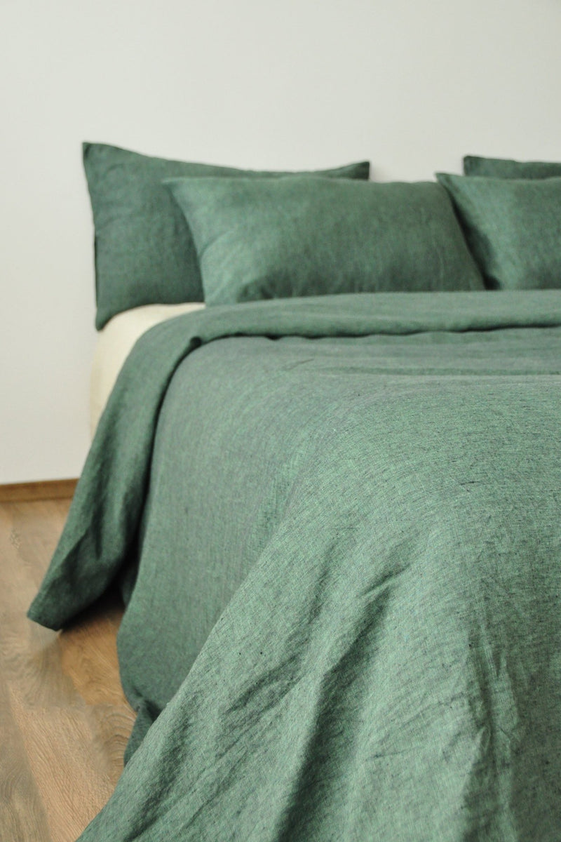 Green melange pillowcase