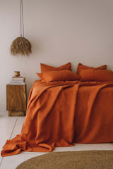 Burnt orange sheet set