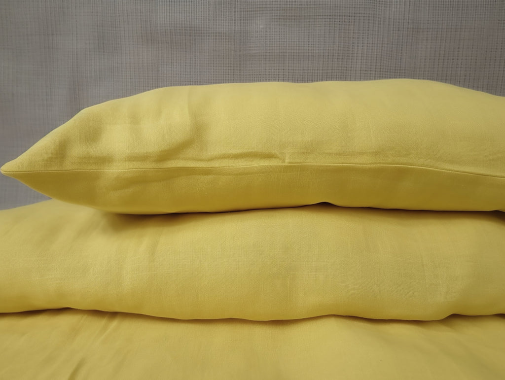 Housse de couette épaisse jaune citron