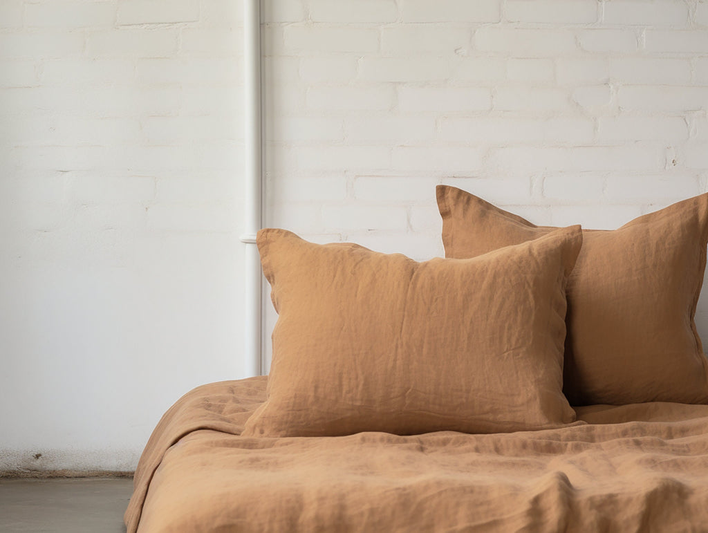 Clay Oxford sham pillow cover