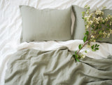 Gray sage Oxford sham pillow cover